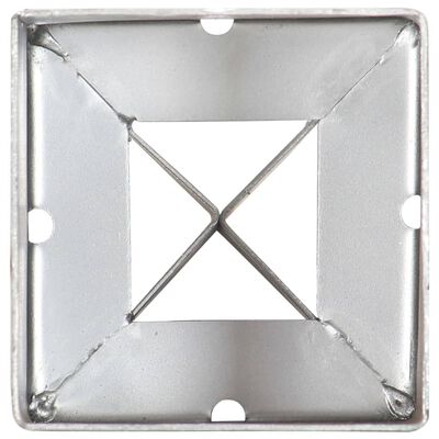 vidaXL Jordspett 6 st silver 9x9x75 cm galvaniserat stål