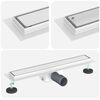 vidaXL 2 i 1 Duschavlopp Silver 60 cm Rostfritt St&aring;l 304