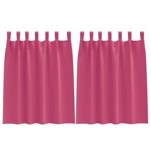 vidaXL M&ouml;rkl&auml;ggningsgardiner med Ringar 2 pcs Klart Pink 140 x 140 cm