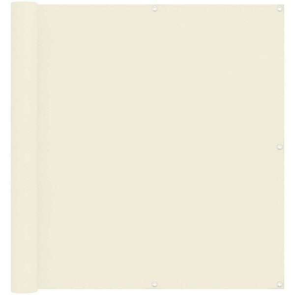 vidaXL Balkong Sk&auml;rm Kr&auml;m 110 x 700 cm Oxford Tyg