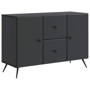 vidaXL Sideboard med l&aring;da Svart 89 x 34,5 x 60 cm Konstruerat tr&auml;
