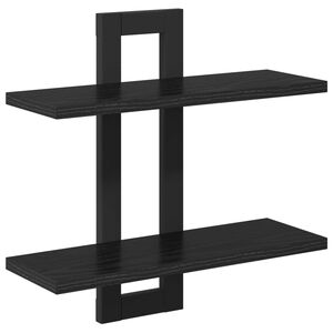 vidaXL Flytande hyllor Svart ek 40 x 15 x 40 cm Konstruerat tr&auml;