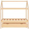 vidaXL Barns&auml;ng med l&aring;da massiv furu 70x140 cm