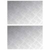 vidaXL Trappsteg Rektangul&auml;r 2 pcs Silver 60 x 40 cm Aluminium