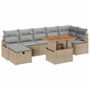 vidaXL Tr&auml;dg&aring;rdsoffset 8 st Beige konstrotting