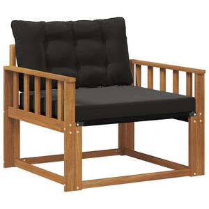 vidaXL Utomhussoffset Massivt Akaciatr&auml; och Textilene Naturf&auml;rg