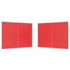 vidaXL Partyt&auml;ltv&auml;gg 2 pcs R&ouml;d 300 x 195 cm PE och st&aring;l