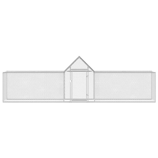 vidaXL Hönsbur 5x1x1,5 m galvaniserat stål