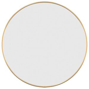 vidaXL V&auml;ggspegel guld &Oslash; 50 cm rund