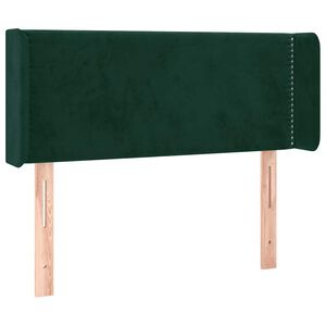 vidaXL S&auml;nggavel med kanter m&ouml;rkgr&ouml;n 83x16x78/88 cm sammet