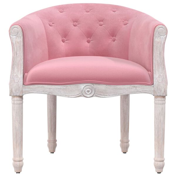 vidaXL Matstol rosa sammet