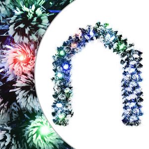 vidaXL Julgirlander 200 cm 16 LED-lampor M&aring;ngf&auml;rgad PET