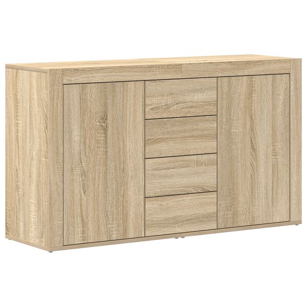vidaXL Sideboard med l&aring;da Sonoma-ek 120 x 36 x 69 cm Konstruerat tr&auml;