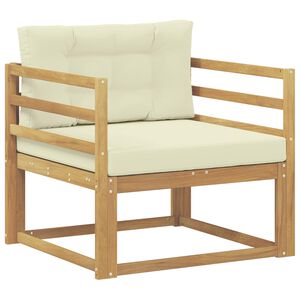 vidaXL Utomhus Mellansoffa Polyester Vit