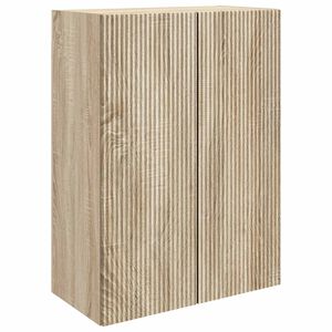 vidaXL V&auml;ggmonterat sk&aring;p 66 x 34,5 x 90 cm Konstruerat tr&auml; Sonoma-ek
