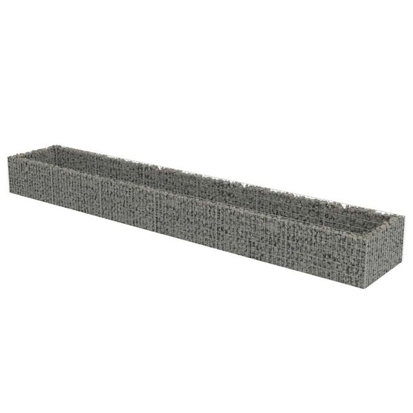 vidaXL Planteringsgabion upph&ouml;jd galvaniserat st&aring;l 540x90x50 cm