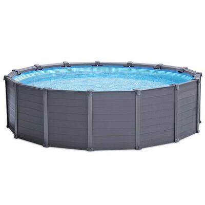 Intex Pool med grafitgrå paneler 478 cm PCV 16805 l 28382GN