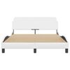 vidaXL Bed Frame "Dover" White 140x200 cm Faux Leather
