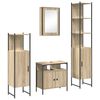 vidaXL Badrumsm&ouml;belset 4 st Sonoma-ek 33 x 33 x 185,5 cm