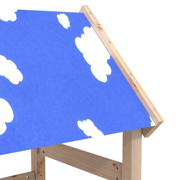 vidaXL Lekstapel Brun 52,5 x 110,5 x 215 cm Massiv furu