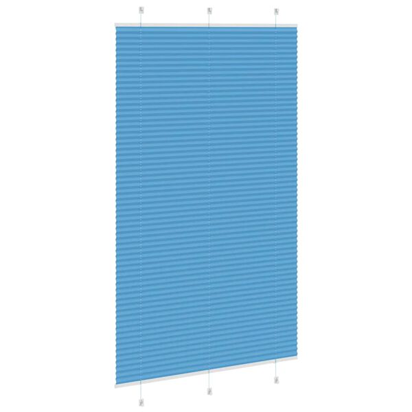 vidaXL Plisserad persienn bl&aring; 120x200 cm tyg bredd 119,4cm polyester