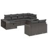 vidaXL Loungegrupp 10 delar med svarta dynor konstrotting