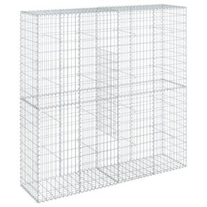vidaXL Gabionkorg med skydd 200x50x200 cm galvaniserat j&auml;rn