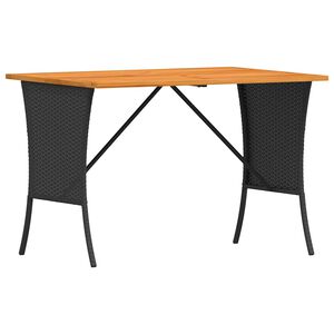 vidaXL Tr&auml;dg&aring;rdsbord med skiva i akaciatr&auml; svart 105x75x72 cm