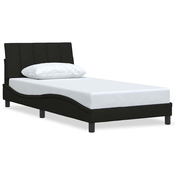 vidaXL Bed Frame without Mattress "Hanko" Black 100x200 cm Fabric