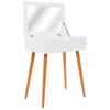 vidaXL Sminkbord med spegel MDF 60x40x75 cm