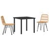 vidaXL Tr&auml;dg&aring;rdsm&ouml;belset 5 pcs Brun Pulverlackerat st&aring;l