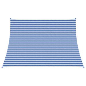 vidaXL Sols&auml;tt segel Bl&aring; och Vit 3 / 4 x 3 m HDPE