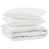 vidaXL Dunt&auml;cke med kudde 3 st Vit Mikrofiber