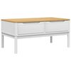 vidaXL Soffbord FLORO vit 99x55,5x45 cm massiv furu