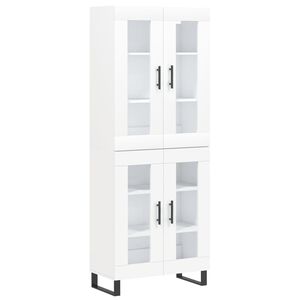 vidaXL H&ouml;gsk&aring;p vit 69,5x34x180 cm konstruerat tr&auml;