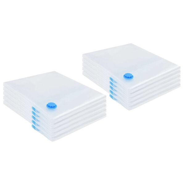 vidaXL F&ouml;rvaringsp&aring;sar 10 pcs Transparent och Bl&aring; 130 x 100 cm