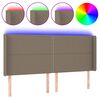 vidaXL S&auml;nggavel LED taupe 203x16x118/128 cm tyg
