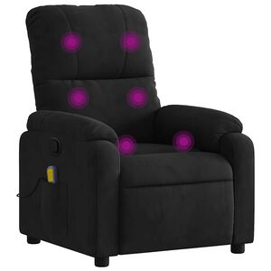 vidaXL Massagef&aring;t&ouml;lj svart mikrofibertyg