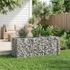 vidaXL Gabion upph&ouml;jd s&auml;ng Silver 140 x 60 x 55 cm Galvaniserat St&aring;l