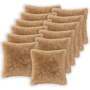 vidaXL Kudde med kudde HEERLEN 6 st Taupe PV Fleece