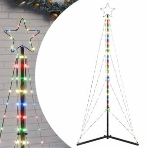 vidaXL LED julgran 363 LEDs flerfärgad 182 cm