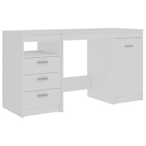 vidaXL Skrivbord vit 140x50x76 cm konstruerat tr&auml;