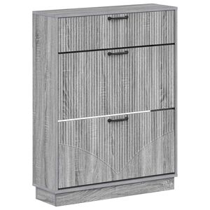 vidaXL Skosk&aring;p HOORN 78 x 24 x 100 cm Konstruerat tr&auml; Gr&aring; Sonoma