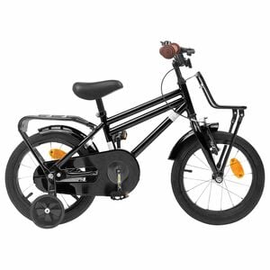 vidaXL Barncykel 12 Tum f&ouml;r 2-4 &aring;ringar Svart