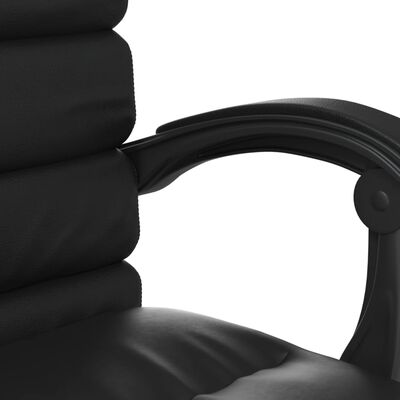 vidaXL Kontorsstol med massage svart konstläder