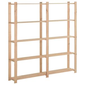 vidaXL Lagerhylla 5 hyllplan 170x28,5x170 cm massivt grantr&auml;