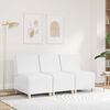 vidaXL | Modulsofa utan armst&ouml;d | Vit 55 x 74 x 82 cm Konstl&auml;der