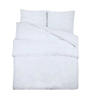 vidaXL B&auml;ddset vit 220x240 cm bomull