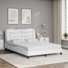 vidaXL Bed Frame without Mattress "Hvar" White 140x190 cm Faux Leather