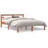 vidaXL S&auml;ngram utan madrass vaxbrun 140x190 cm massiv furu